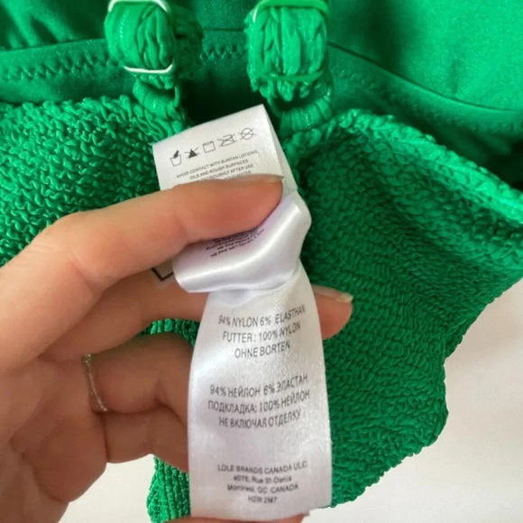Lole Soleil Textured Smock One Piece Swimsuit Green Size Small - Picture 7 of 7